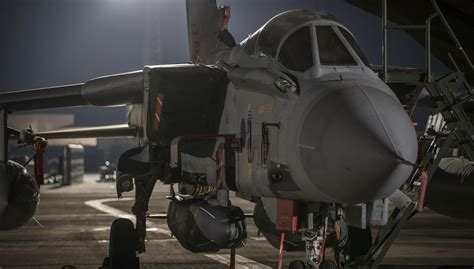 RAF Tornado GR4 loaded with two Storm Shadow missiles is readied for ...