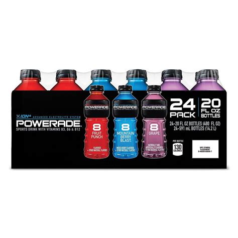 POWERADE ION4 Sports Drink, Variety, 20 Ounce (24 Count) - Walmart.com