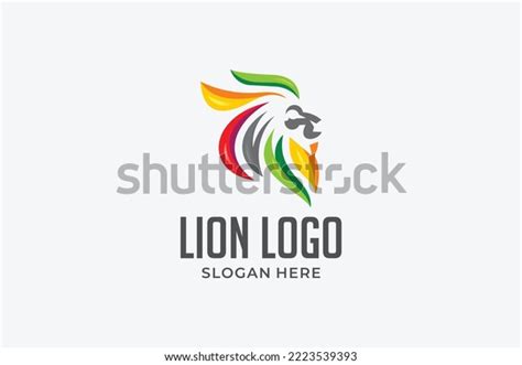 Colorful Lion Logo Linear Style Stock Vector (Royalty Free) 2223539393 | Shutterstock