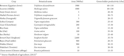 Fodder Crops List