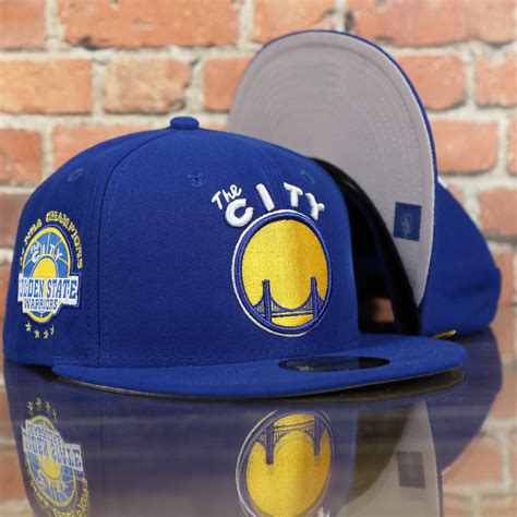 Warriors Fitted Cap | Golden State Warriors Patch Hat | Side patch tri