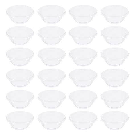 Small Plastic Containers With Lids 50 Sets Takeaway Bowl Plastic Bowl ...