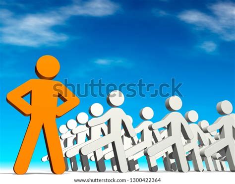 3dillustration Marching Lockstep Stock Illustration 1300422364 | Shutterstock