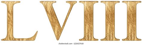 Roman Numeral Lvii Septem Et Quinquaginta Stock Illustration 1226527630 ...