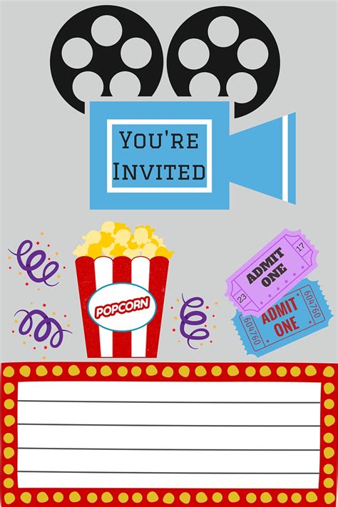 FREE Printables | Printable Movie Night Invite