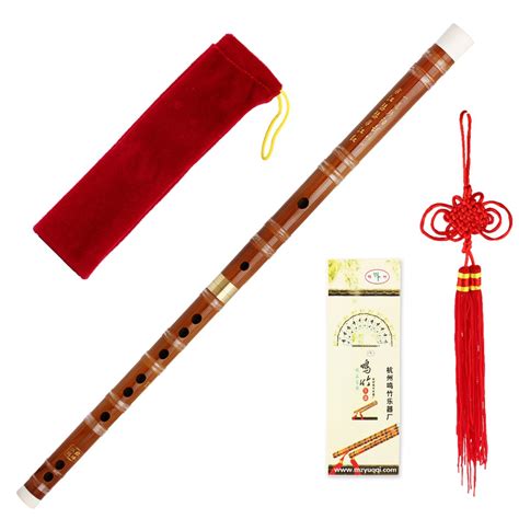 Buy Kmise Bamboo Flute Dizi Traditional Handmade Chinese Musical Instrument Vintage Dizi (D Key ...