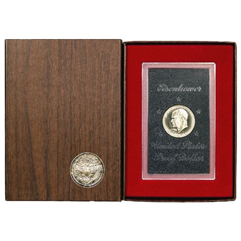 1974 S United States $1 Eisenhower US Silver Proof Dollar Coin w/ Original Brown Box