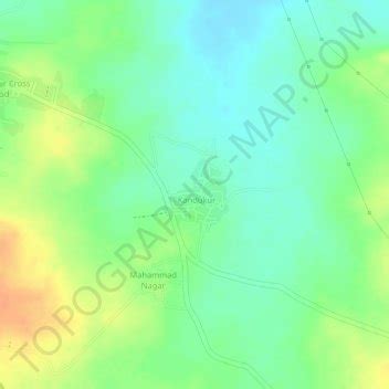 Kandukur Main Village topographic map, elevation, terrain