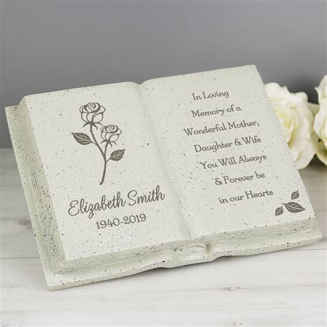 Personalised Rose Memorial Graveside Plaque By Sassy Bloom As seen on ...