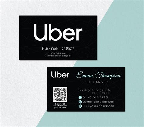 Uber Business Cards: How to Make a Lasting Impression on Your Passengers - BusinessCards