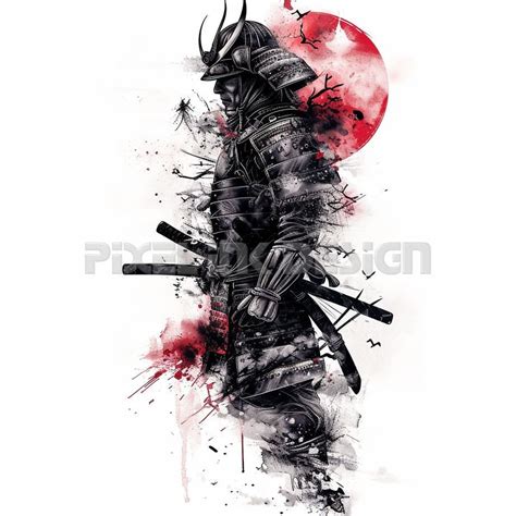 Samurai Tattoo Design Download High Resolution Digital Art PNG ...