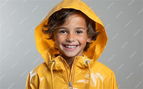 Premium AI Image | Child in Yellow Raincoat