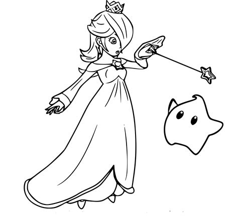 Rosalina Super Smash Bros coloring page - free printable coloring pages on coloori.com