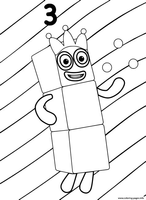 Numberblocks Coloring Pages Number 3 Is King | Images and Photos finder