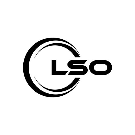 LSO letter logo design in illustration. Vector logo, calligraphy ...