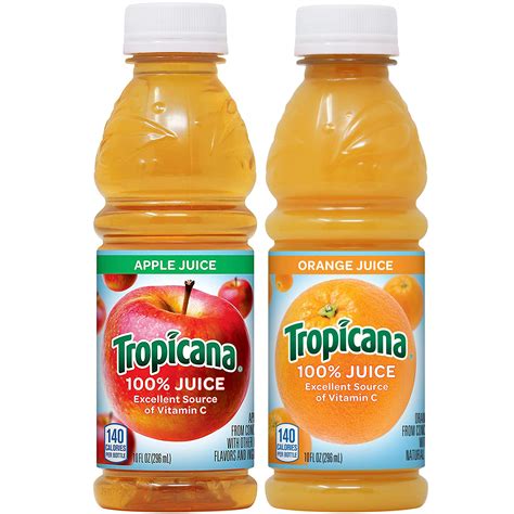 Buy Tropicana 100% Juice, apple+orange, 10 fl oz (Pack of 15) - Real ...