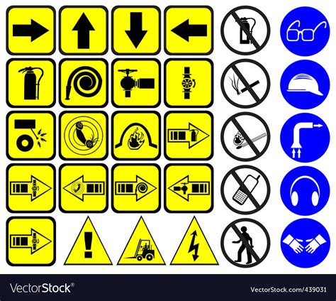 Safety signs Royalty Free Vector Image - VectorStock