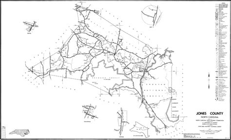 1962 Road Map of Jones County, North Carolina