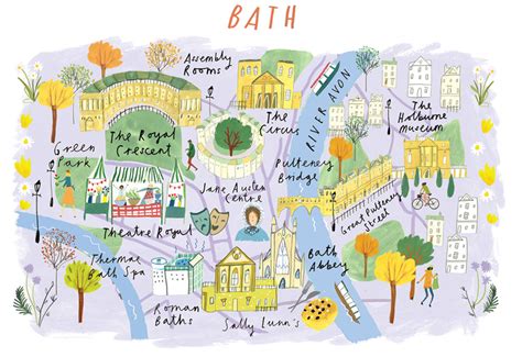 Bath england map, England map, Bath map