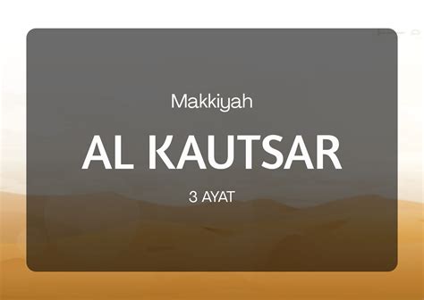 Makna Surat Al Kautsar – Studyhelp