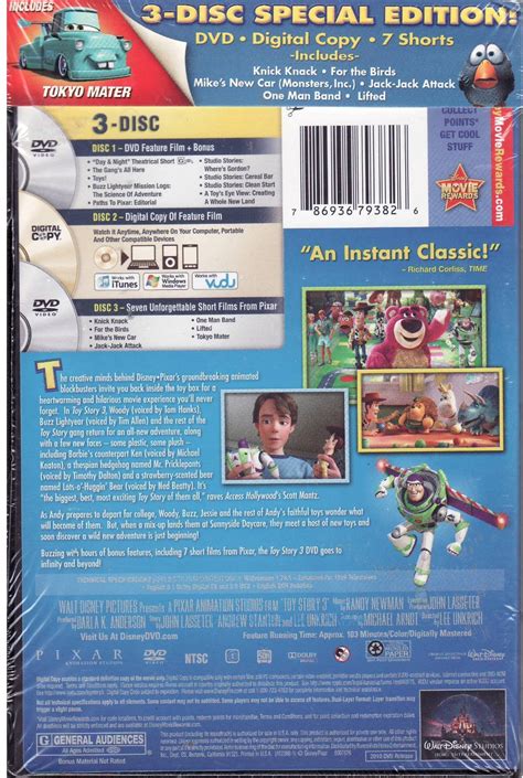 Blu-ray & DVD Exclusives: Toy Story 3: Walmart Exclusive 3 Disc Special ...