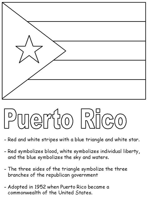 the flag of puerto ricoo is shown in black and white