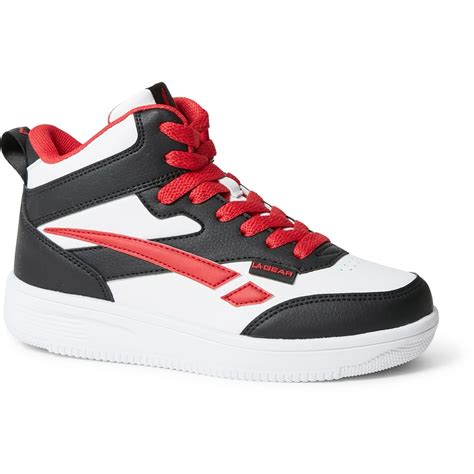 LA Gear Kids Hi Top Retro Sneakers - Red & Black | BIG W