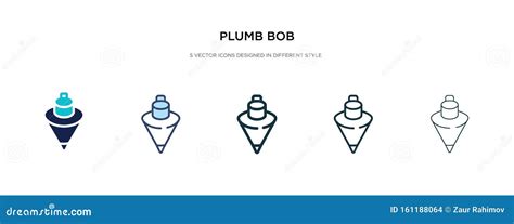 Plumb Bob Icon in Different Style Vector Illustration. Two Colored and Black Plumb Bob Vector ...