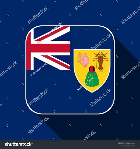 Turks Caicos Islands Flag Official Colors Stock Vector (Royalty Free ...