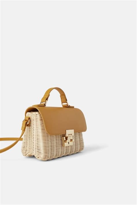 Zara Woven Mini Crossbody Bag With Flap | Angelina Jolie Delvaux Woven Box Bag 2019 | POPSUGAR ...