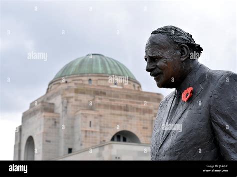 Canberra, Australia - Mar 18, 2017. A bronze statue of Edward Dunlop at ...