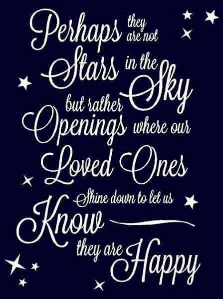 Stars in the sky | Heaven quotes, Loved one in heaven, Quotes