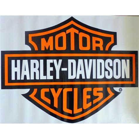 Harley Davidson Orange Bar & Shield Extra Large Trailer Decal Sticker - Walmart.com - Walmart.com