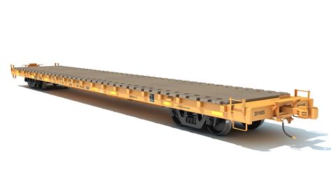 Flat railroad car 3D model - TurboSquid 1630252