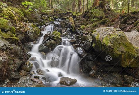 Garibaldi Lake Hiking Trail Waterfall Stock Photo - Image of mountains ...