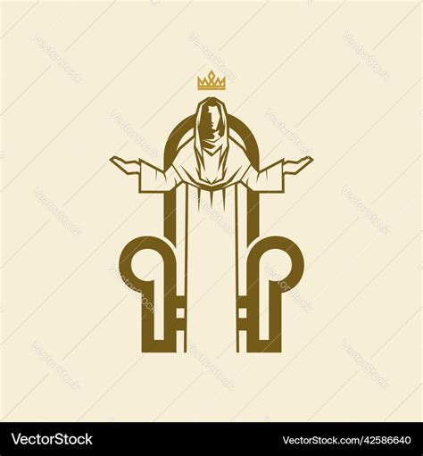 Christian church logo Royalty Free Vector Image