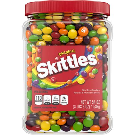 Skittles Original Fruit Candy Pantry-Size, 54 Ounce Jar - Walmart.com ...