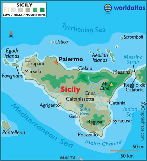 Sicily Map | Joe's Scuba Shack