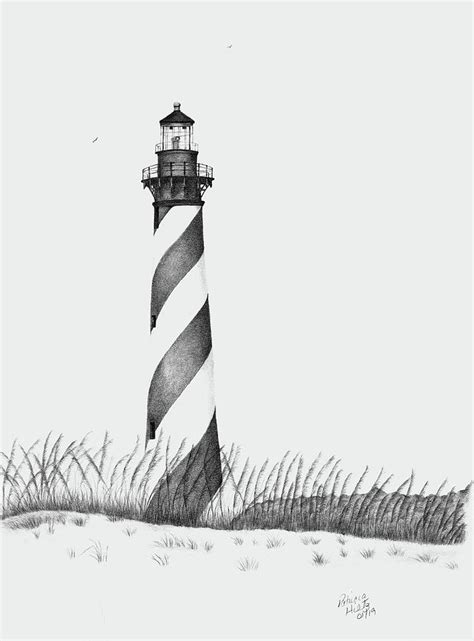 Cape Hatteras Lighthouse Drawing by Patricia Hiltz