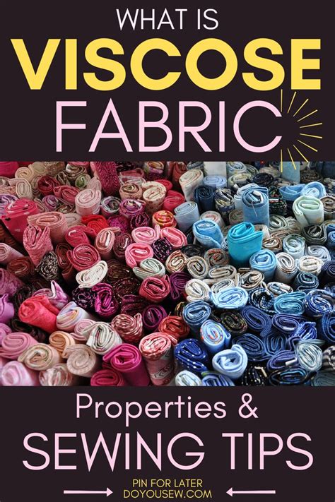 What Is Viscose Fabric - Properties and Sewing Tips #DoYouSew | Sewing hacks, Sewing business ...