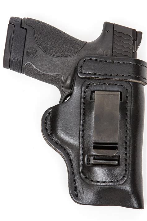 Amazon.com : Leather Gun Holster for Glock 19 23 32 36 RH Right Hand Black Concealed Carry HD ...