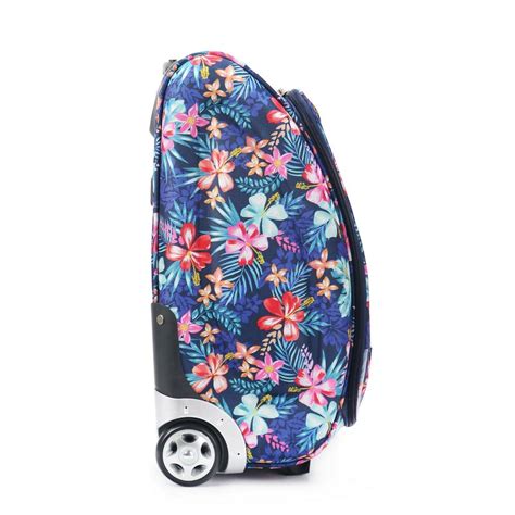 19" Carry on Travel Luggage Lightweight Rolling Floral