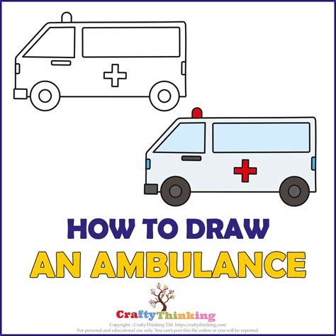 Draw an Ambulance Step by Step - CraftyThinking