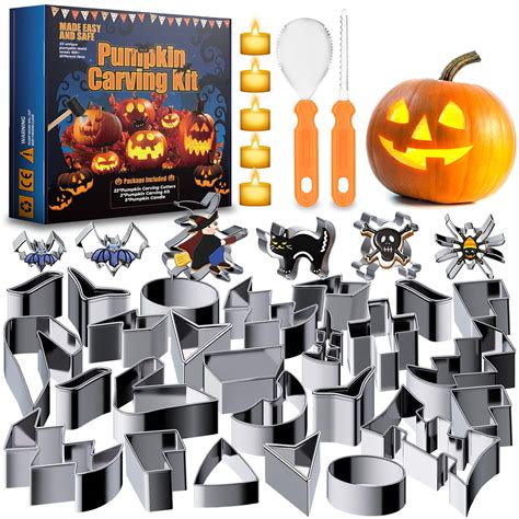 29PCS Pumpkin Carving Tools, Easy and Safe Pumpkin Carving Kit, Pumpkin ...