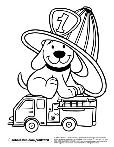 fire dog coloring page - Clip Art Library