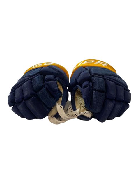 Used Bauer Team Custom Wolverines 10" Hockey Gloves | SidelineSwap