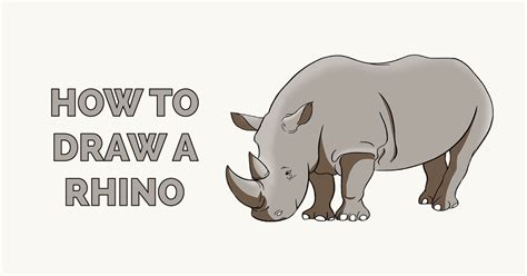 How to Draw a Rhino - Really Easy Drawing Tutorial