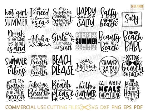 Summer Beach Bundle SVG, Beach Svg Bundle, Summertime, Funny Beach Quotes Svg, Salty Svg Png Dxf ...