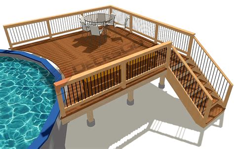 Building Above Ground Pool Decks - Design and Layout Tips