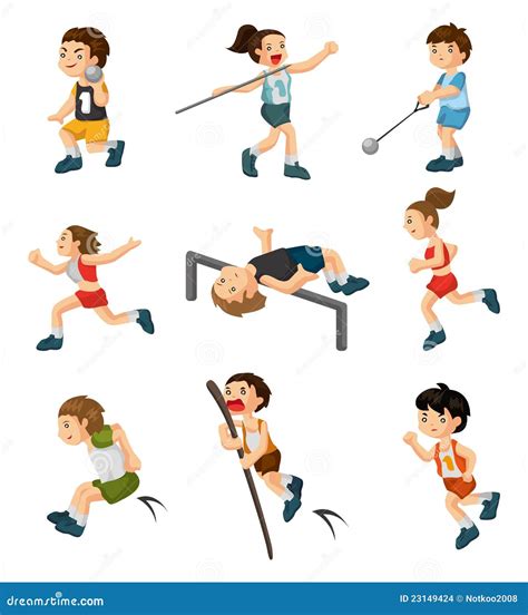 Girl Discus Thrower Turning To Throw Cartoon Vector | CartoonDealer.com #38822913